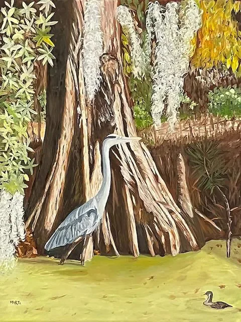 Master Of The Swamp by Marti Rogers, oil on canvas