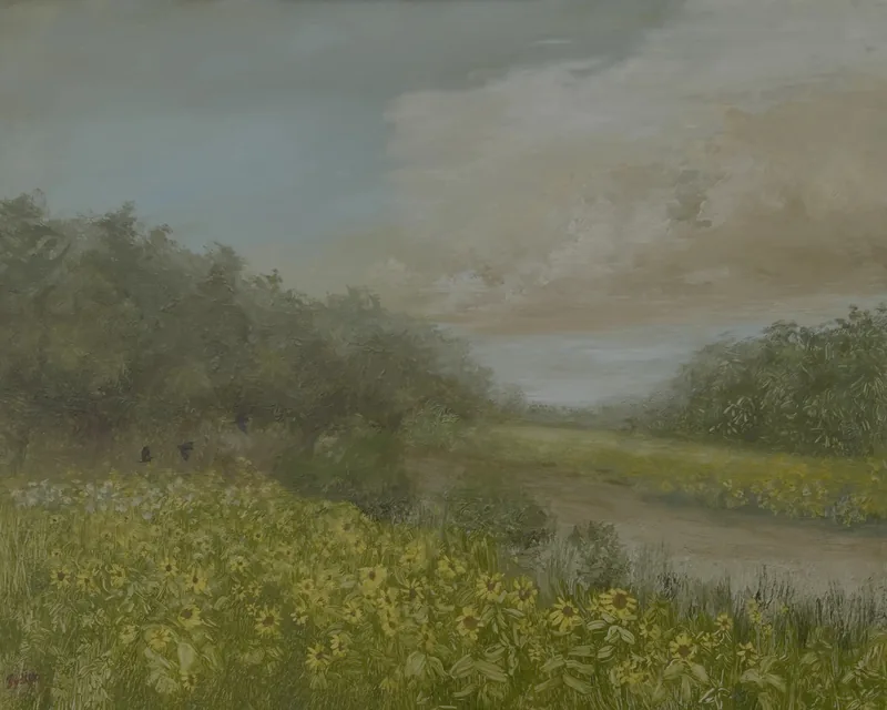 Flowers For The Birds by Nancy Zydler, oil