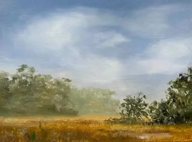 Fog On The Marsh by Nancy Zydler, oil